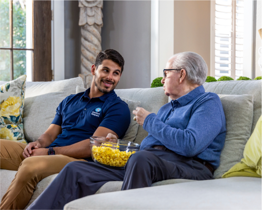 Caregiver and Client talking